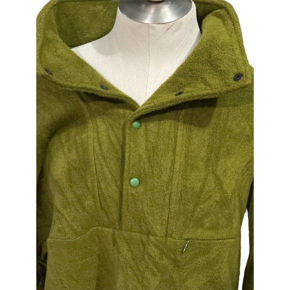 EMS Pinnacle Performance Olive Green Fleece Pullover 1/4 Snap Close Men's XXL - Picture 3 of 6